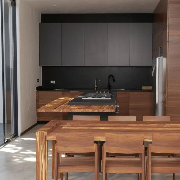 cocinas con isla y comedor mmodernas